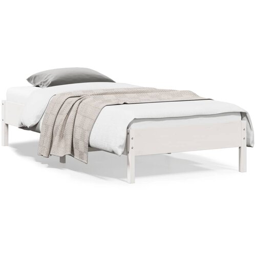 VidaXL Okvir za krevet bijeli 90 x 200 cm od masivne borovine Slike