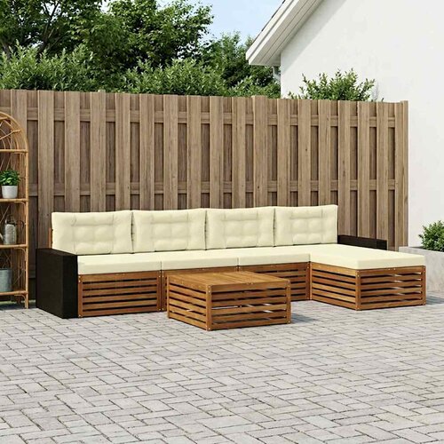  Set vanjskih sofa 6 pcs Prirodna i krem 79 x 79 x 37 cm Cene