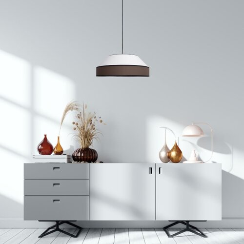  Visilica na sajli MANISO 1xE27/60W/230V &amp;Oslash; 45 cm bela/smeđa Slike