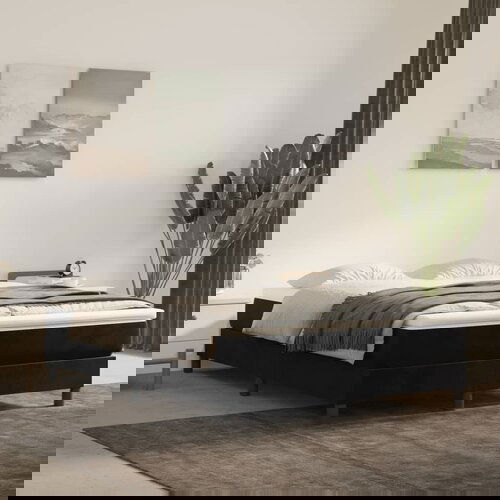vidaXL Madrac s džepičastim oprugama crni 140x220x20 cm baršunasti Cijene