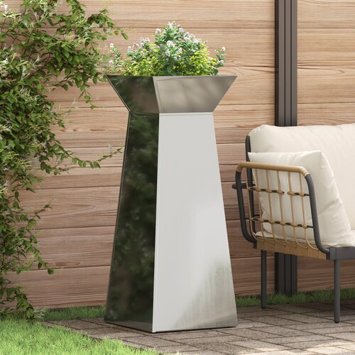 VidaXL Stojalo za rastline Pocinkano jeklo 40 x 40 x 101 cm Trpežno Slike