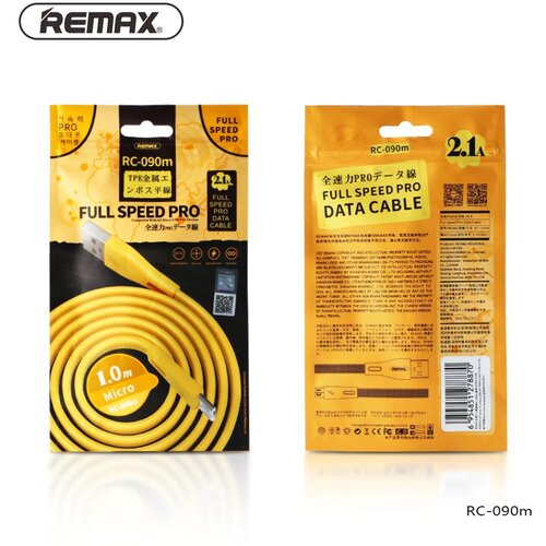 Remax Full Speed Pro Data Kablo 1M Rc 090M Micro Usb Slike