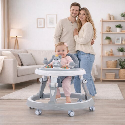 Premium AI dječja hodalica s glazbom i panelom za igru Slike