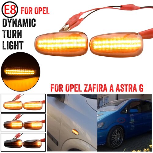  LED Dinamički migavci za Opel Astra G, Zafira A, Zatamnjeni Slike