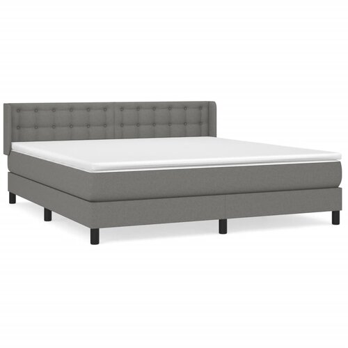 Maison Chic Box spring postelja - Vzmetna postelja z vzmetnico temno siva 180x200 cm blago SL14408, (21894835) Cene