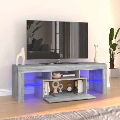 The Living Store TV omarica z LED lučkami siva sonoma 120x35x40 cm - TV Omarica, (21374956) Slike