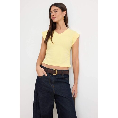 TRENDYOLMILLA Ženska majica TWOSS26TS00285, Žuta Cene