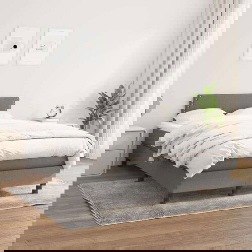  Box spring postelja z vzmetnico temno siva 120x200 cm blago, (20724525) Cene
