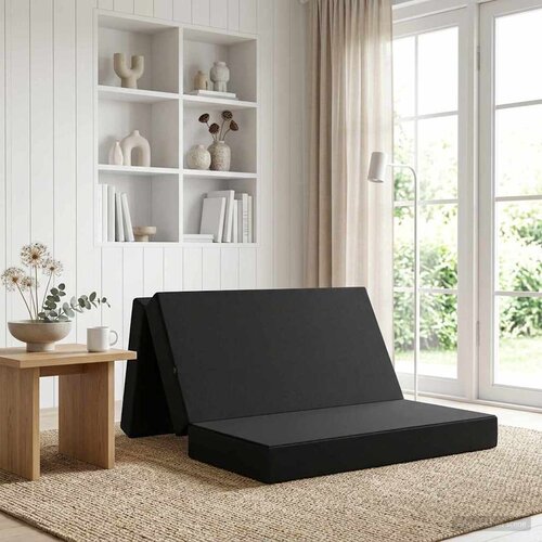 SOFA na razvlačenje 140 x 67 x 45 cm Crna Slike