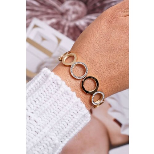 Kesi Women's Bracelet Steel With Zircons Gold Faith Slike