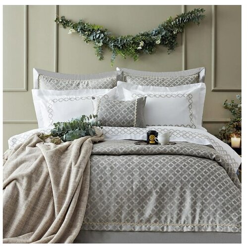 Apricitas tylia komplet posteljina sa ukrasnim prekrivačem-siva Slike