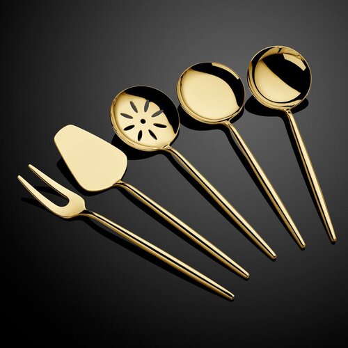 Hermia Servisni set, 5 komada, Zlatne boje Slike