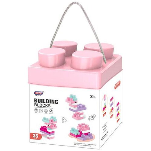 Kocke Building Blocks Roza Medium &amp;ndash; 35 kom Slike