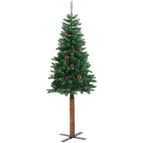 VidaXL Mr&amp;scaron;avo božićno drvce Zelena 150 cm PVC i čvrsto drvo bora Slike