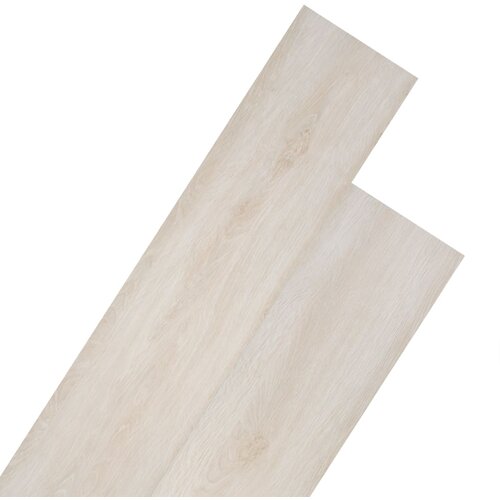 vidaXL PVC podne obloge 5,26 m² 2 mm hrastovina klasična bijela Cijene