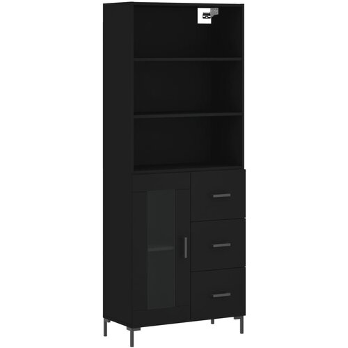 Maison Chic Visoka Komoda - Predalnik črna 69,5x34x180 cm inženirski les, (21717271) Slike