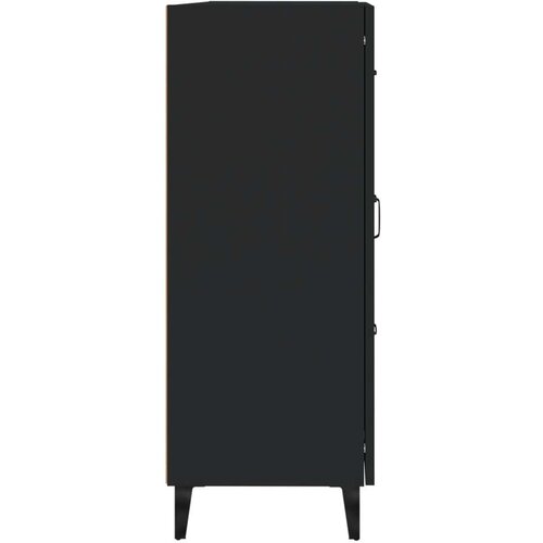  Komoda crna 69 5 x 34 x 90 cm od konstruiranog drva Slike