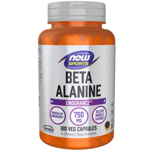 Now Foods Beta-alanin, 750 mg NOW (120 veganskih kapsul) Slike
