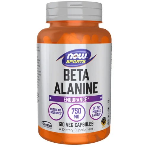 Now Foods Beta-alanin, 750 mg NOW (120 veganskih kapsul)