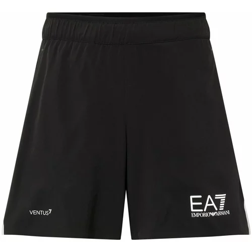 Ea7 Emporio Armani Športne hlače črna / off-bela