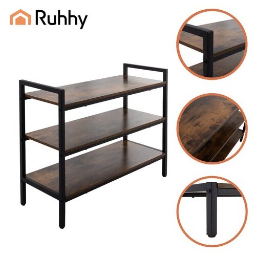 Ruhhy 27038 stalak za cipele 79 cm &amp;ndash; metalna polica za obuću s 3 razine Slike