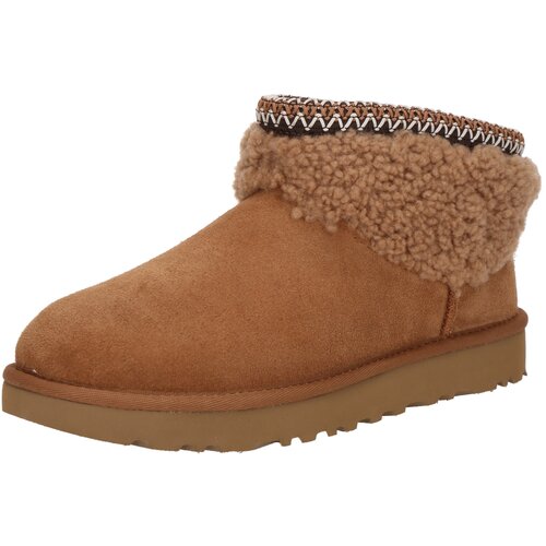 Ugg &Scaron;kornji 'Classic Ultra Mini Maxi Curly' karamel / temno rjava / bela Cene