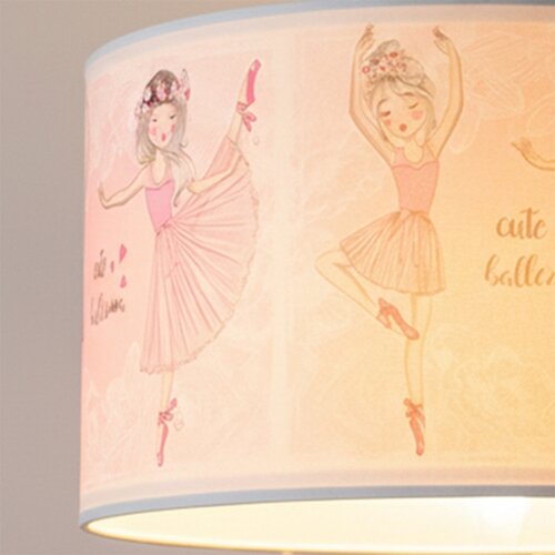  Brilagi - LED dečji luster na sajli BOBO 1xE27/10W/230V prečnik 35 cm ružičasta/baletanke Slike