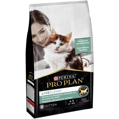 Pro Plan LiveClear Kitten puran - Varčno pakiranje: 2 x 1,4 kg