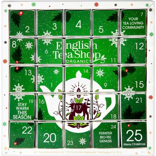 English Tea Shop Bio puzzle adventski kalendar s čajem "Happy Holiday" - 25 pojedinačnih kutijica - 25 vrećica čaja Cijene