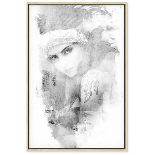  Slika - Ethnic Look (1 Part) Vertical 80x120 U prirodnom drvenom okviru Slike