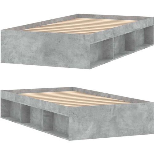  Kreveta siva boja betona 90 x 200 cm Slike