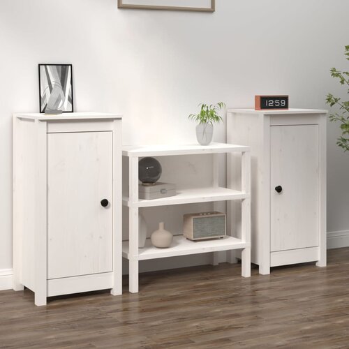 vidaXL komoda 2 kosa bela 40x35x80 cm trdna borovina Cene