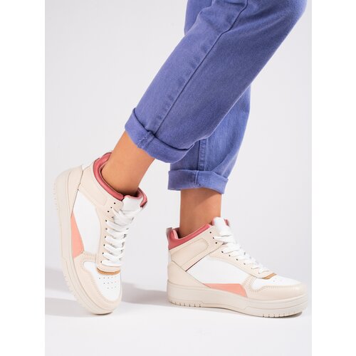 SHELOVET Beige women&amp;#039;s sneakers high Slike