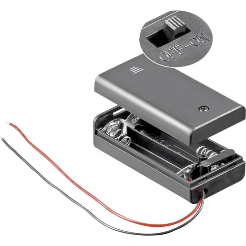 Goobay 12443 baterijska &scaron;katla 2x Mignon (AA) kabel (D x &Scaron; x V) 68.4 x 35.4 x 18.6mm Držalo za baterijo z 2 kabloma za 2 Mignon (D x &Scaron; x V) 68., (20829013) Cene