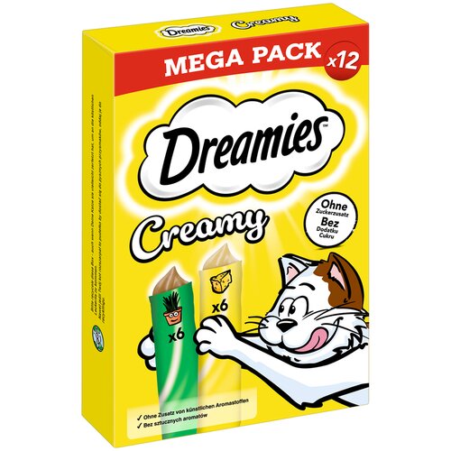 Dreamies Creamy Snacks - Mačja metvica i sir (84 x 10 g) Cijene