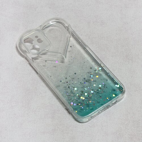 Maska heart glitter za iphone 12 6.1 mint Slike