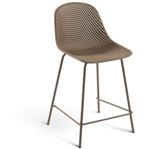 Kave Home Bež metalna/plastična vrtna barska stolica Quinby – Cijene