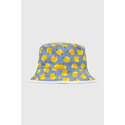 United Colors Of Benetton Pamučni dvostrani šešir za djecu boja: žuta, pamučni