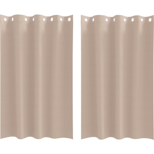 vidaXL Zavese z zavesami 2 pcs Taupe 175 x 140 cm Poliester Cene