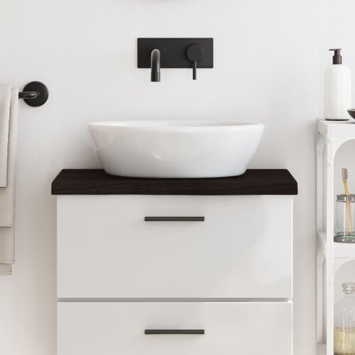 vidaXL Kupaonska radna ploča tamnosmeđa 60x40x(2-4) cm tretirano drvo Cijene