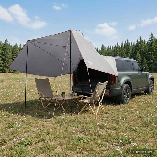  za auto Siva i narančasta 350 x 250 cm Poliester i čelik Cene