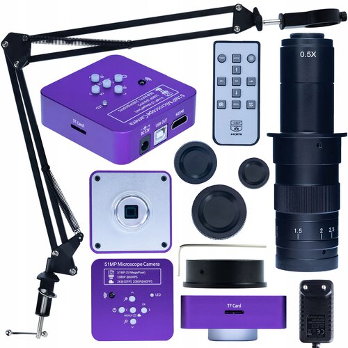 Rosfix puppis pink pro kmppp-hdmi-usb mikroskop z digitalno kamero 51MP, nastavljivim nosilcem in objektivom ODM-180X, (22084168) Cene