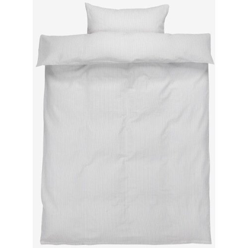  Stie set krep posteljine 140x200 bela/siva ( 7394480 ) Cene