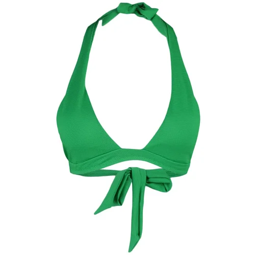 Trendyol green textured halterneck bikini top