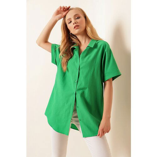 Bigdart Shirt - Green - Oversize Cene