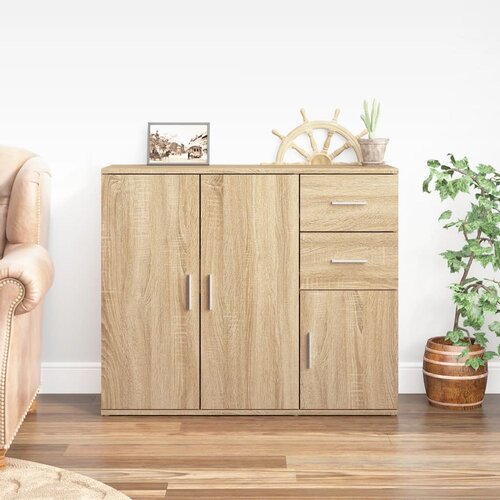  Komoda boja hrasta sonome 91x29,5x75 cm od konstruiranog drva Cijene