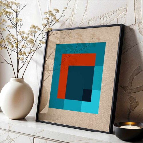 WALLXPERT Dekorativna uramljena slika na platnu, 74x74cm, Šarena Cene