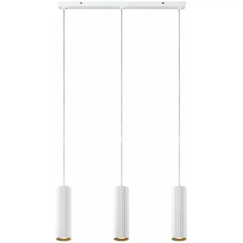 Markslöjd Bijela viseća lampa s metalnim sjenilom 68x7 cm Costilla -