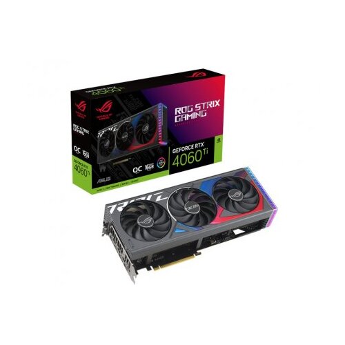 Asus nvidia geforce gtx 4060 ti 16GB 128bit ROG-STRIX-RTX4060TI-O16G-GAMING grafička kartica Slike