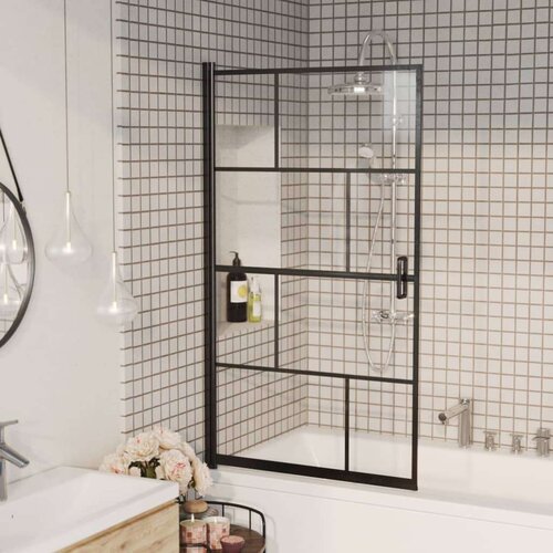 Pregrada za tu&amp;scaron; ESG 80 x 140 cm crna Slike